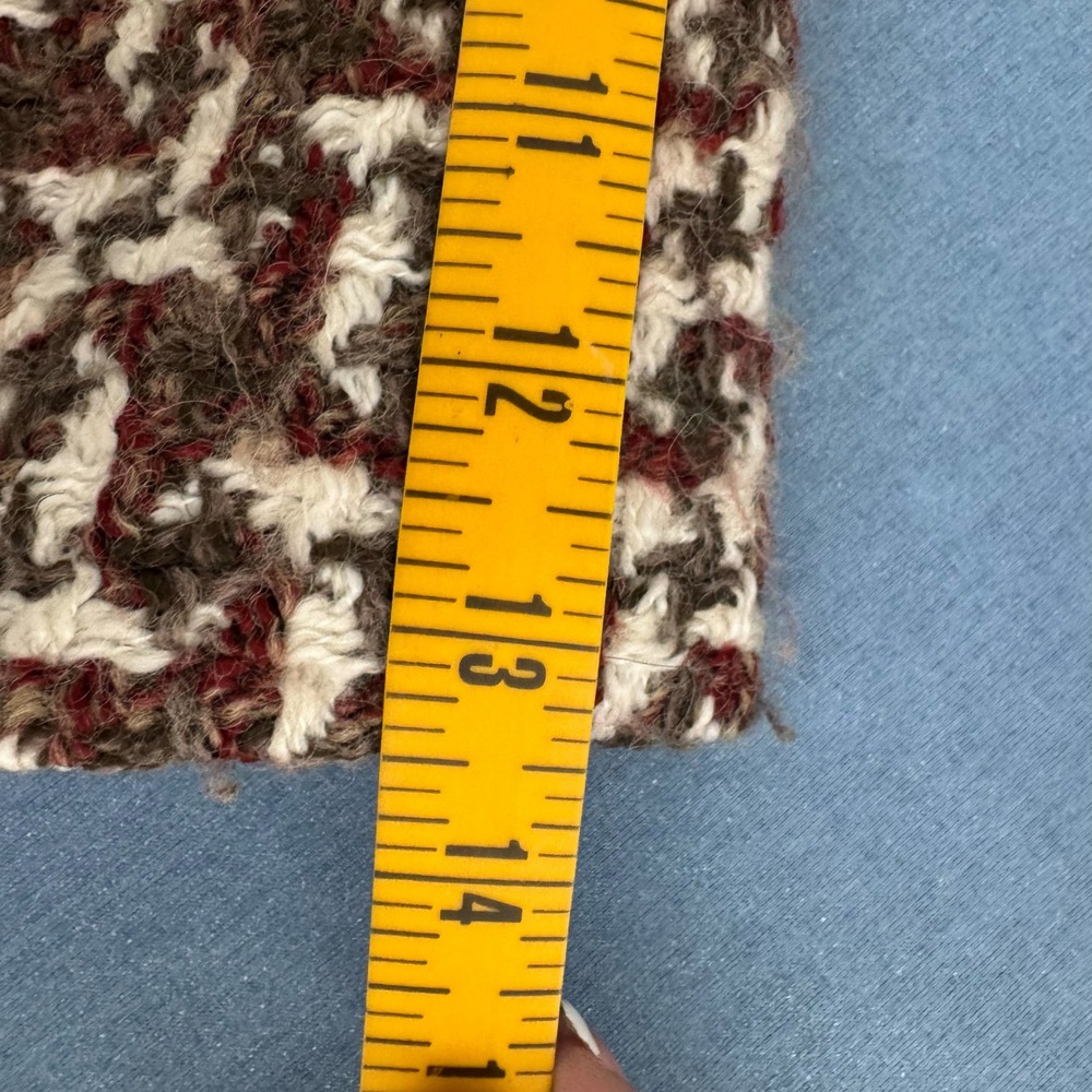 Semantiks Womens Brown Houndstooth Wool Blend Short Sleeve Coat Jacket Small - Picture 11 of 12